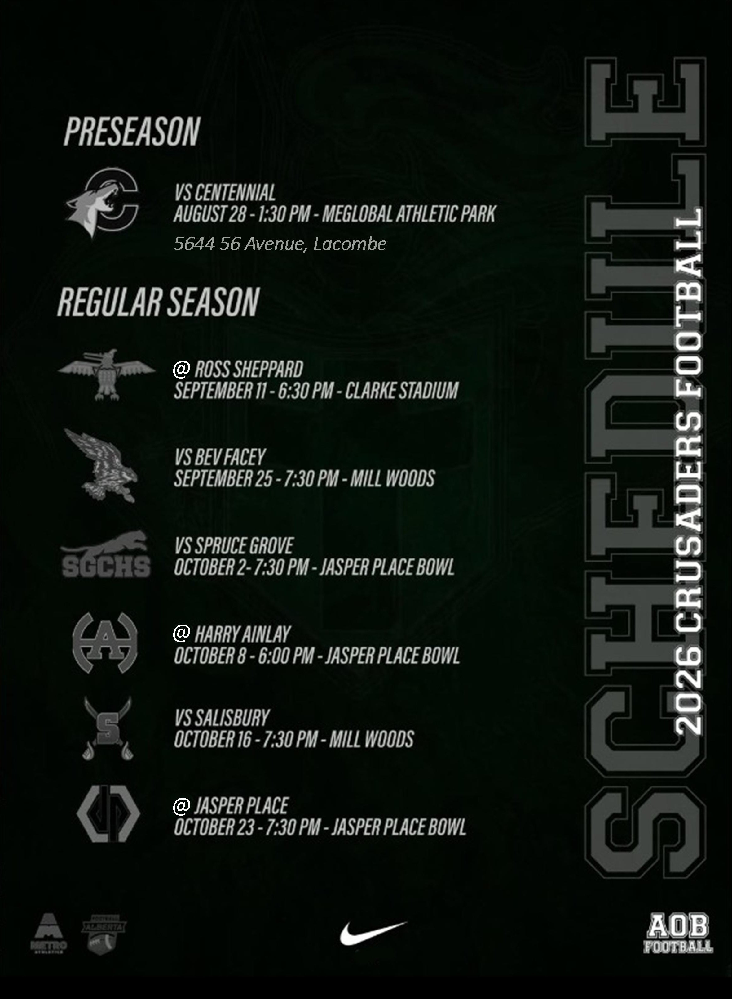 sr fb schedule 2026
